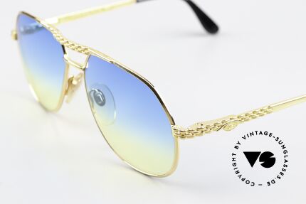 Bugatti EB502 - S Gelbgold Luxusbrille 90er, gelbgoldene Fassung, medium "SMALL" 57mm Ausführung, Passend für Herren und Damen