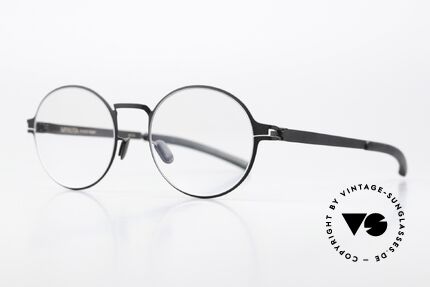 Mykita Ninni Runde Brille Klassisch Schwarz, Farbe 002 = "schwarz" für Damen und Herren gemacht, Passend für Herren und Damen