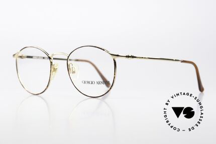 Giorgio Armani 132 47mm Alte Pantobrille Small 90er, wahre 'Gentlemen-Brille' in fühlbarer TOP-Qualität, Passend für Herren