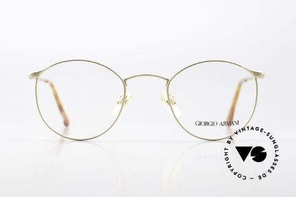 Giorgio Armani 132 47mm Vintage Brille Mattgold, "klassischer" geht's nicht (weltbekannte Panto-Form), Passend für Herren