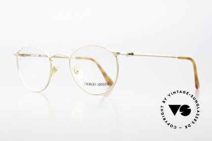 Giorgio Armani 132 47mm Vintage Brille Mattgold, wahre 'Gentlemen-Brille' in fühlbarer TOP-Qualität, Passend für Herren
