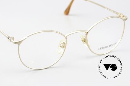 Giorgio Armani 132 47mm Vintage Brille Mattgold, ungetragen; wie alle unsere vintage Armani Fassungen, Passend für Herren