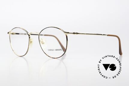 Giorgio Armani 132 49mm Vergoldet & Kastanienbraun, wahre 'Gentlemen-Brille' in fühlbarer TOP-Qualität, Passend für Herren