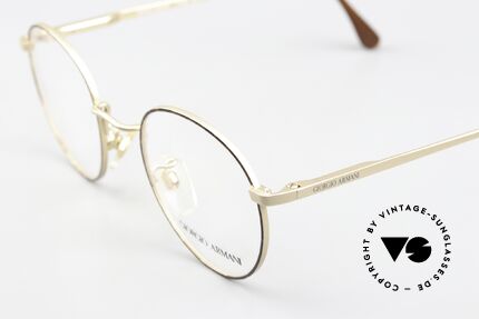 Giorgio Armani 201 47mm Mattgold Kastanienbraun, ungetragen (wie alle unsere GA Designer-Gestelle), Passend für Herren und Damen