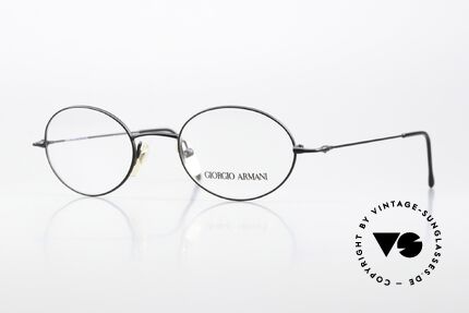 Giorgio Armani 281 90er Metallbrille Schwarz Details