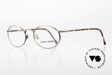 Giorgio Armani 192 Ovale Brille Federscharniere, dezente Kolorierung in 'antik bronze' und 'schildpatt', Passend für Herren und Damen Giorgio Armani 192 Ovale Brille Federscharniere, dezente Kolorierung in 'antik bronze' und 'schildpatt', Passend für Herren und Damen