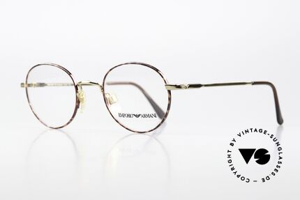 Giorgio Armani EA008 Pantobrille Rund Unisex, VERGOLDET mit einem Kastanienbraun, Gr. 47/22, Passend für Herren und Damen Giorgio Armani EA008 Pantobrille Rund Unisex, VERGOLDET mit einem Kastanienbraun, Gr. 47/22, Passend für Herren und Damen