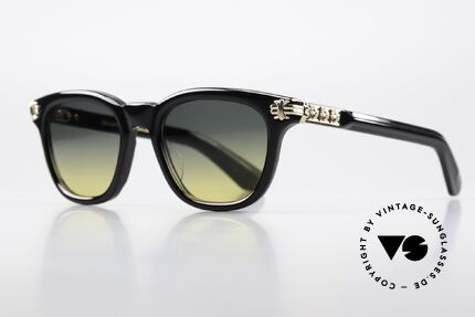Chrome Hearts Smoke Show Azetat Sonnenbrille 18k Gold, massive, schwarze Azetat-Sonnenbrille, Unisex, Passend für Herren und Damen