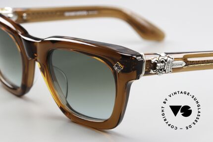 Chrome Hearts Donnysoffergisms Sonnenbrille Luxus Punk, massive Azetat-Sonnenbrille in 'cheesenut/sea', Passend für Herren und Damen