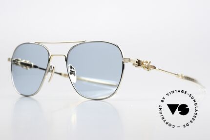 Chrome Hearts Wence Herrensonnenbrille Bicolor, provokanter Luxus-Lifestyle (typisch für C.H.), Passend für Herren