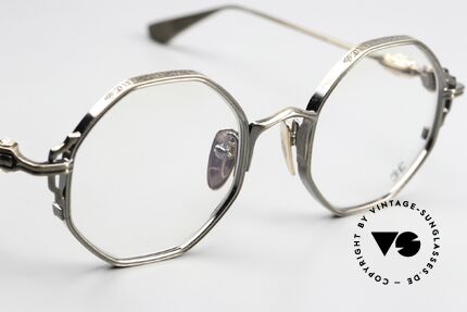 Chrome Hearts Tiggies Luxusbrille Achteckig AG, Fassung ist beliebig verglasbar (Gleitsicht), Passend für Herren und Damen
