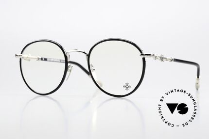 Chrome Hearts Firkin Pantobrille Sterling Silber, unisex Brille in black/shiny-silver, Gr. 49-22, Passend für Herren und Damen