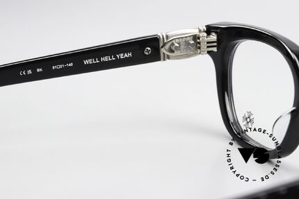 Chrome Hearts Well Hell Yeah Herrenbrille Mit Totenkopf, Größe: medium, Passend für Herren