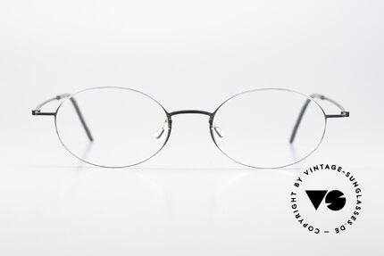 Lindberg 5503 Thintanium Dünne Titanbrille Schwarz, color code U9: eine komplett schwarze Brillenfassung, Passend für Herren und Damen