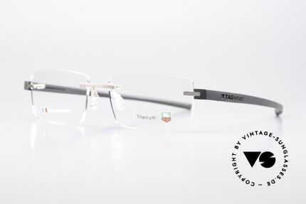 Tag Heuer 3941 Reflex Herren Luxusbrille Von 2004, Avantgarde "Racing" Bügel aus Elastomer-Gummi, Passend für Herren