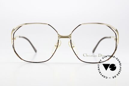Christian Dior 2476 80er Brille Vergoldet Ladies, feminines elegantes Design mit großen XL Gläsern, Passend für Damen