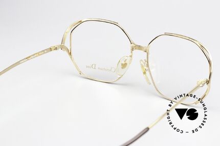 Christian Dior 2476 80er Brille Vergoldet Ladies, diese Rarität ist beliebig verglasbar, Größe 57-15, Passend für Damen