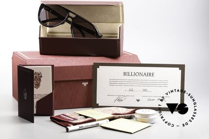 Jacques Marie Mage Billionaire Büffelhorn Aviator Brille, Größe: large, Passend für Herren