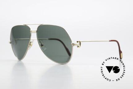 Cartier Vendome LC - L Edle Palladium Sonnenbrille, dieses Modell mit LC-Dekor in LARGE Gr. 62-14, 140mm, Passend für Herren Cartier Vendome LC - L Edle Palladium Sonnenbrille, dieses Modell mit LC-Dekor in LARGE Gr. 62-14, 140mm, Passend für Herren