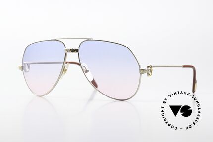 Cartier Vendome Santos - M Einzelstück Brille Von 1983, vintage Cartier Aviator Sonnenbrille, Palladium Finish, Passend für Herren und Damen