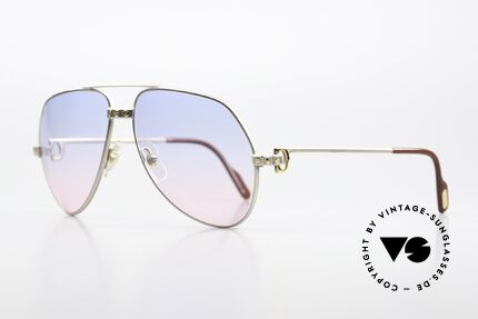 Cartier Vendome Santos - M Einzelstück Brille Von 1983, Santos-Dekor (3 Schrauben) in MEDIUM Gr. 59-14, 135, Passend für Herren und Damen