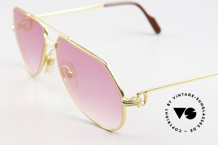 Cartier Vendome LC - S 80er Mode Pinkes Sonnenglas, u.a. von David Bowie getragen (Cannes Festival, 1983), Passend für Herren und Damen