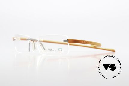 Tag Heuer 3102 Reflex Titan Luxusbrille Randlos, formbare "Racing" Bügel aus Elastomer-Gummi, Passend für Herren