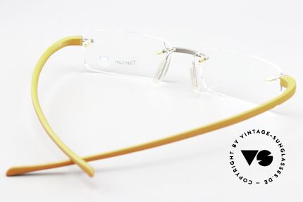 Tag Heuer 3102 Reflex Titan Luxusbrille Randlos, ungetragene Titan-Fassung, mit original Etui, Passend für Herren