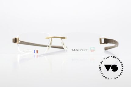 Tag Heuer 7104 Fold Randlose Brille Gummi Bügel Details