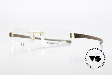 Tag Heuer 7104 Fold Randlose Brille Gummi Bügel, formbare "Racing" Bügel aus Elastomer-Gummi, Passend für Herren Tag Heuer 7104 Fold Randlose Brille Gummi Bügel, formbare "Racing" Bügel aus Elastomer-Gummi, Passend für Herren