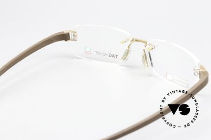 Tag Heuer 7104 Fold Randlose Brille Gummi Bügel, ungetragen; kupfer-gold / braun, made in FRANCE, Passend für Herren Tag Heuer 7104 Fold Randlose Brille Gummi Bügel, ungetragen; kupfer-gold / braun, made in FRANCE, Passend für Herren