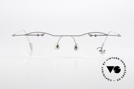 Paul Chiol 02 Randlosbrille Mit Oberbalken, Gläser sind mit kleinen Schrauben am Rahmen fixiert, Passend für Herren und Damen Paul Chiol 02 Randlosbrille Mit Oberbalken, Gläser sind mit kleinen Schrauben am Rahmen fixiert, Passend für Herren und Damen