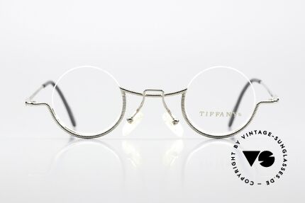 Tiffany T64 Entzückende Damenbrille 90er, Modell T64; Größe 36/11, 140, C. 3 (silber/schwarz), Passend für Damen