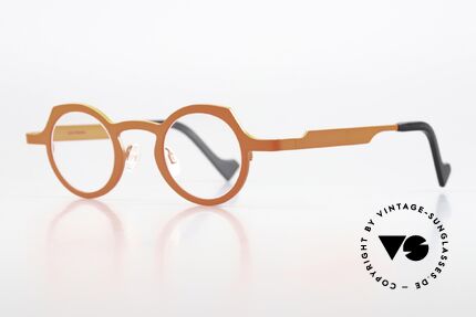 Theo Belgium Asia Titanium Brille Neon Orange, Unisex Modell, color code 305: NEON ORANGE, Passend für Herren und Damen