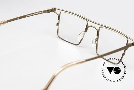 Theo Belgium Ampere Eckige Brille In Messing, altes Theo Original aus der WIRED COLLECTION, Passend für Herren und Damen