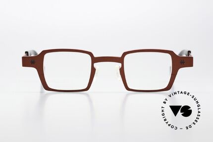 Theo Belgium Sixteen Titaniumbrille Rot Metallic, Modell Sixteen in Color Code 736 (rot metallic), Passend für Damen