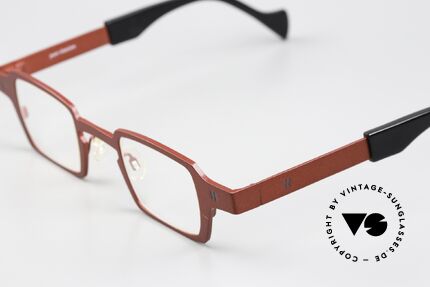 Theo Belgium Sixteen Titaniumbrille Rot Metallic, high-end Pure Titanium Rahmen (Größe 37/18), Passend für Damen