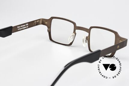 Theo Belgium Sixteen Titaniumbrille Braun Metallic, Glashöhe = 30mm = somit auch gleitsichtfähig, Passend für Herren und Damen