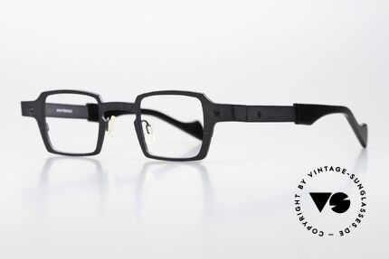 Theo Belgium Sixteen Titanbrille Schwarz Metallic, Damenbrille und Herrenbrille gleichermaßen, Passend für Herren und Damen