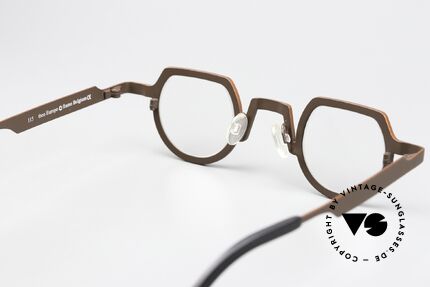 Theo Belgium Europe Titanium Brille Braun Orange, ungetragen; wie alle unsere vintage Theo Brillen, Passend für Herren und Damen
