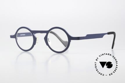 Theo Belgium Africa Titanium Brille Dunkelblau, Titanium Unisex Modell, color 353 (dunkelblau), Passend für Herren und Damen