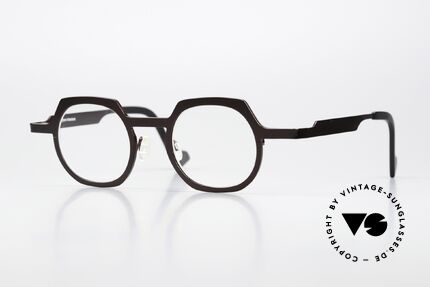 Theo Belgium America Titanium Brille Dunkelbraun Details