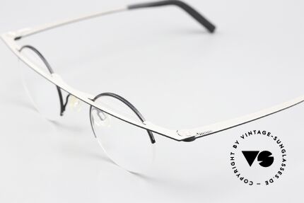 Theo Belgium Gnocchi Balkenbrille Titan Randlos, Avantgarde-Brille für Damen & Herren zugleich, Passend für Herren und Damen