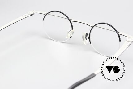 Theo Belgium Gnocchi Balkenbrille Titan Randlos, ungetragen; wie alle unsere vintage Theo Brillen, Passend für Herren und Damen