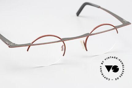 Theo Belgium Gnocchi Designerbrille Halb Randlos, Kreation und Verarbeitung auf Spitzen-Niveau!, Passend für Herren und Damen