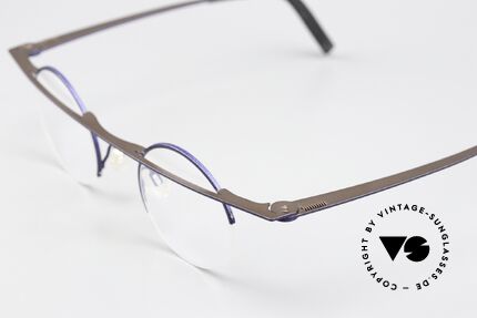 Theo Belgium Gnocchi Balkenbrille Halb Randlos, Avantgarde-Brille für Damen & Herren zugleich, Passend für Herren und Damen