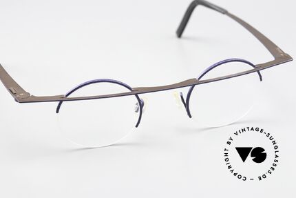 Theo Belgium Gnocchi Balkenbrille Halb Randlos, Kreation und Verarbeitung auf Spitzen-Niveau!, Passend für Herren und Damen