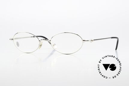 Cartier Mizar - M Ovale Luxus Brille Platin 90er Details