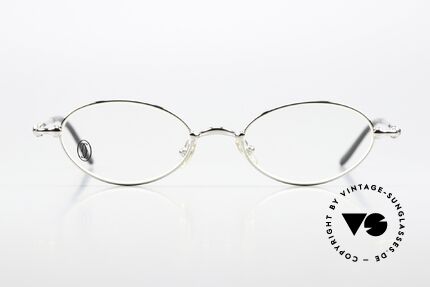 Cartier Mizar - M Ovale Luxus Brille Platin 90er, Unisex-Modell aus der Cartier 'CERCLE FIN' Serie, Passend für Herren und Damen