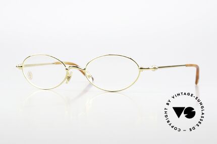 Cartier Mizar - M Ovale Luxus Brille 22kt Gold Details
